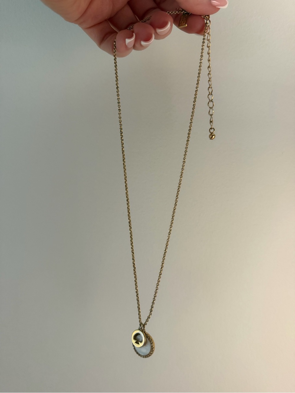 kate spade Gold Double Circle Pendant Necklace